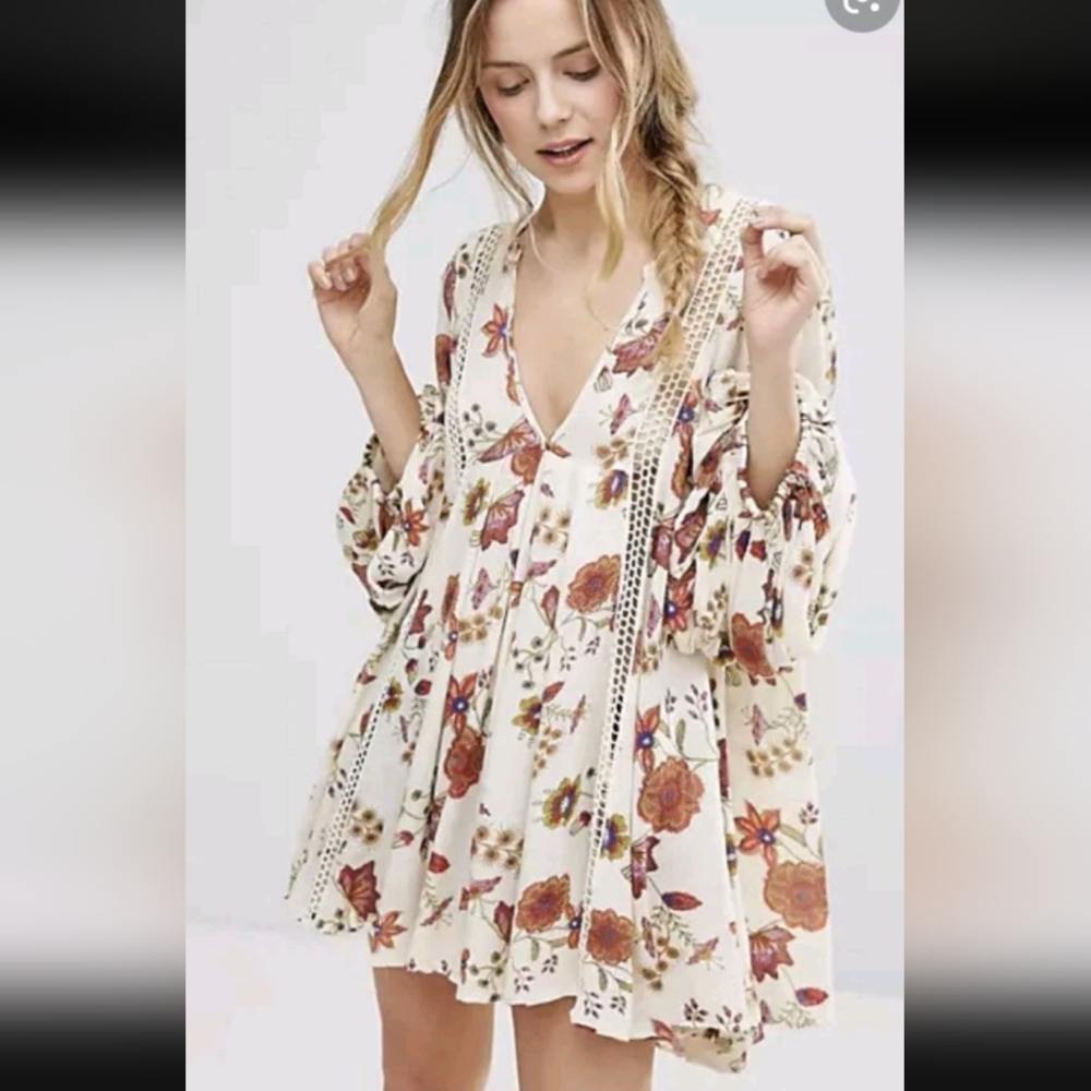 Free People Floral Boho Tunic Dress